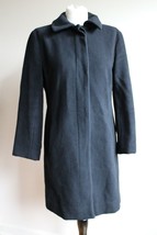 Zara Woman 40 8 Black Wool Cashmere Blend Long Pea Coat Jacket - £23.80 GBP