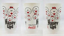 VINTAGE 1970s Slurpee Frozen Coca Cola Happy Lips Plastic Cup - $24.74