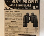 1957 United Binoculars Vintage Print Ad Advertisement pa19 - £10.27 GBP