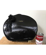 Lancome Shiny Black Patent Leather Tassel Rose Travel Make Up Cosmetics ... - £29.46 GBP