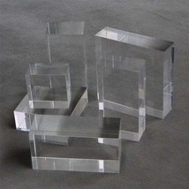 3/4&quot; Clear acrylic/Lucite/Plexiglass Blocks and Bases - £19.64 GBP+
