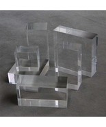 3/4&quot; Clear acrylic/Lucite/Plexiglass Blocks and Bases - $25.00+