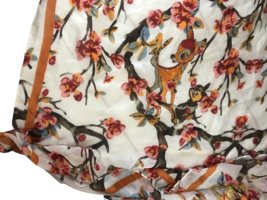 Bambi Scarf Long Sheer Disney RARE White Orange Floral Wrap Shawl 66&quot; x 39&quot; - $37.18