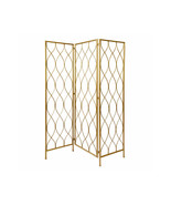HomeRoots 3 Panel Gold Room Divider with Golden Age Charm - $13,692.44 MXN