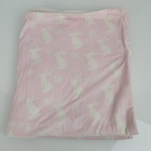 Blankets &amp; beyond White Pink Bunny Rabbit Dandelion Soft Plush Baby Lovey - £31.15 GBP