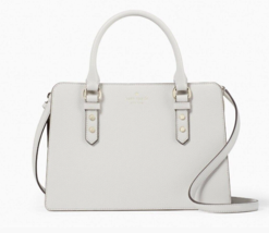 New Kate Spade Lise Mulberry Street Satchel Pebble Leather Quill Grey / Dust bag - £113.81 GBP