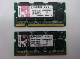KINGSTON 2GB (2x1GB) DDR1 SODIMM KVR400X64SC3A/1G 2.6V #R1475 - £66.27 GBP