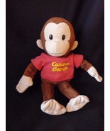 Classic Curious George in Red Shirt 11&quot; by Russ Soft Polyester Plush Stu... - $13.33 CAD