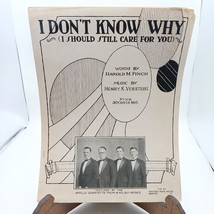 I Dont Know Why (I Should Still Care For You) Sheet Music - $14.52