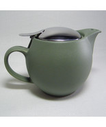 ZERO JAPAN Sage Green Teapot Textured Finish w SS Lid Tea For Two Made in Japan