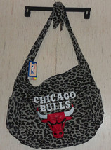 Nwt Womens Nba Chicago Bulls Leopard Print Hobo Bag / Beach Tote / Purse - £18.35 GBP