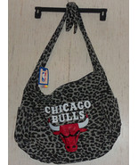 NWT WOMENS NBA CHICAGO BULLS LEOPARD PRINT HOBO BAG / BEACH TOTE / PURSE - $31.90 CAD