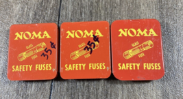 NOMA Vintage Safety Fuses ORIGINAL Tin - 3 Tins/9 Fuses - £15.80 GBP