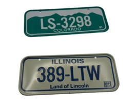 1981 Vintage Illinois Co Wheaties Post Cereal Mini bike license Plate Ta... - $23.36
