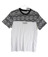 Guess Men&#39;s L T-Shirt Black White Snakeskin Print Embroidered Logo Short... - $27.92 CAD