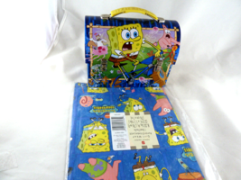SpongeBob SquarePants Tin Box Viacom Nickelodeon 2008 + wrapping paper - $11.08