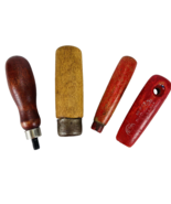 4 Vintage Wooden Tool Handles Carpentry Wood Carving - $10.48