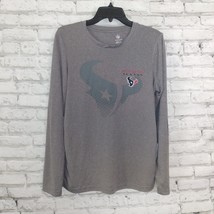 NFL T Shirt Boys Youth XL 18-20 Gray Houston Texans Football Long Sleeve... - $15.99