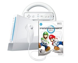 White Mario Kart Wii Console And Wii Console Bundle. - £138.05 GBP