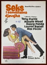 1964 Original Movie Poster Sex &amp; Single Girl Henry Fonda Lauren Bacall Quine - $96.42