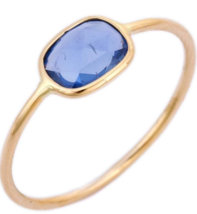 18k gold sapphire ring - £197.84 GBP