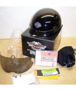 Harley Davidson motorcycle helmet black Medium 98249-06V with visor - £62.76 GBP