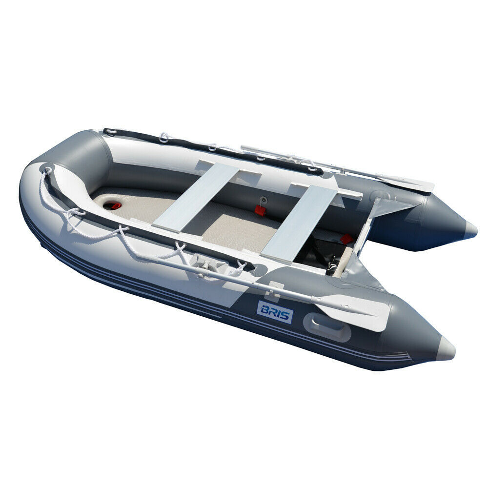 BRIS 10.8 ft Inflatable Boat Dinghy Yacht Tender Fishing Raft Pontoon W/Air  Floo- Air deck Floor Inflatable Boat