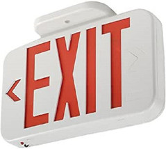 Lithonia Exit Sign Emergency Lighting Red/Green Field w/Battery Backup - £18.35 GBP