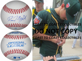 Daniel Mengden Oakland A&#39;s signed autographed baseball COA with exact proof - £51.24 GBP