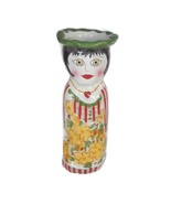 Susan Paley Tall Female Figure 10.5&quot; Vase Bella Casa Daisy Yellow Floral... - $371.04 MXN