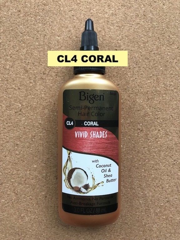 HOYU BIGEN SEMI-PERMANENT COLOR  CL4 CORAL with COCONUT,ARGAN OILS - $5.44