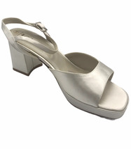 Coloriffics Holly White Satin Platform Dyeable Shoes Size 10 Medium Widt... - £35.57 GBP