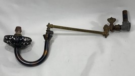 Antique Victorian Brass Gas Light Wall Sconce Swivel Arm Lamp Part - $647.74 MXN