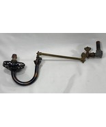 Antique Victorian Brass Gas Light Wall Sconce Swivel Arm Lamp Part - $640.61 MXN