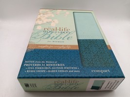 NIV, Real-Life Devotional Bible for Women, Compact, Leathersoft, Teal: Insights - £30.96 GBP