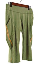 Merrell Cropped Leggings Athletic Wear Select Wick Olive Green and Orang... - £17.35 GBP