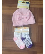 Baby Hat And Socks. Girls. Color Pink for infant.New with tags. Angel of... - £11.07 GBP