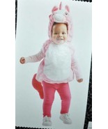 Girls Unicorn Halloween Costume Plush Hooded Vest White Pink Toddler - 6... - $11.88