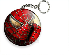 Amazing Spider Man Web Mask Superhero Comics Hd Keychain Key Fob Chain Ring Gift - £12.36 GBP+