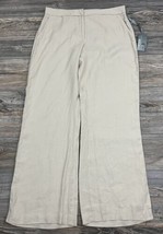 Chico&#39;s Modern Fit Beige Linen Pants Size 2 Below The Waist, Relaxed Thigh - £18.99 GBP
