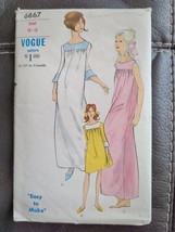 Vintage Vogue 6867 Nightgown in Two Lengths Sewing PATTERN Size 10 - 12 - $18.99