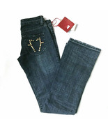 Seven7 Vintage Women&#39;s Boot Cut Jeans Size 24, Studded Embellished Pocke... - £52.02 GBP
