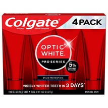 Toothpaste Colgate Optic White Pro Series Teeth Whitening Hydrogen Peroxide 4 Pk - £24.31 GBP
