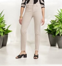 Chicos Beige Faux Suede Knit Stretchy Pants size 00 women’s pull on legg... - $23.50