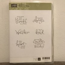 Stampin&#39; Up! Whimsical Words Sale-a-Bration Set, Retired, Cling Rubber Stamps F4 - £11.69 GBP