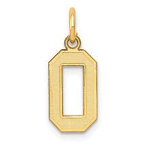 14k Small Satin Number 0 Charm LSS00 - $89.47