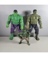 Hulk Action Figures Lot Titan Hero Series 12&quot; and 8&quot; Marvel Avengers Plu... - £17.35 GBP