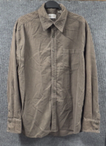 VTG Sedgefield Shirt Mens Large Brown Cotton Casual Button Down Long Sleeve - £19.07 GBP