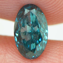 Oval Shape Diamond Fancy Blue Color 0.70 Carat VVS2 Certified Enhanced Loose - £693.58 GBP