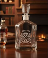 Jameson Irish Coat of Arms Whiskey Decanter (Sand Etched) - $970.77 MXN